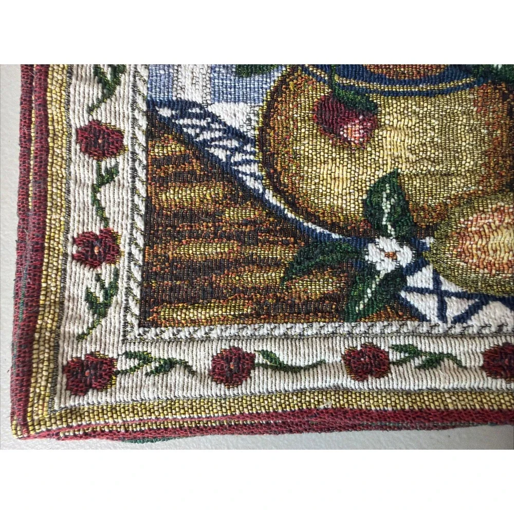 Set of 6 Country‎ Kitchen Tapestry Placemats, Floral/Fruit/Holidays 17x11